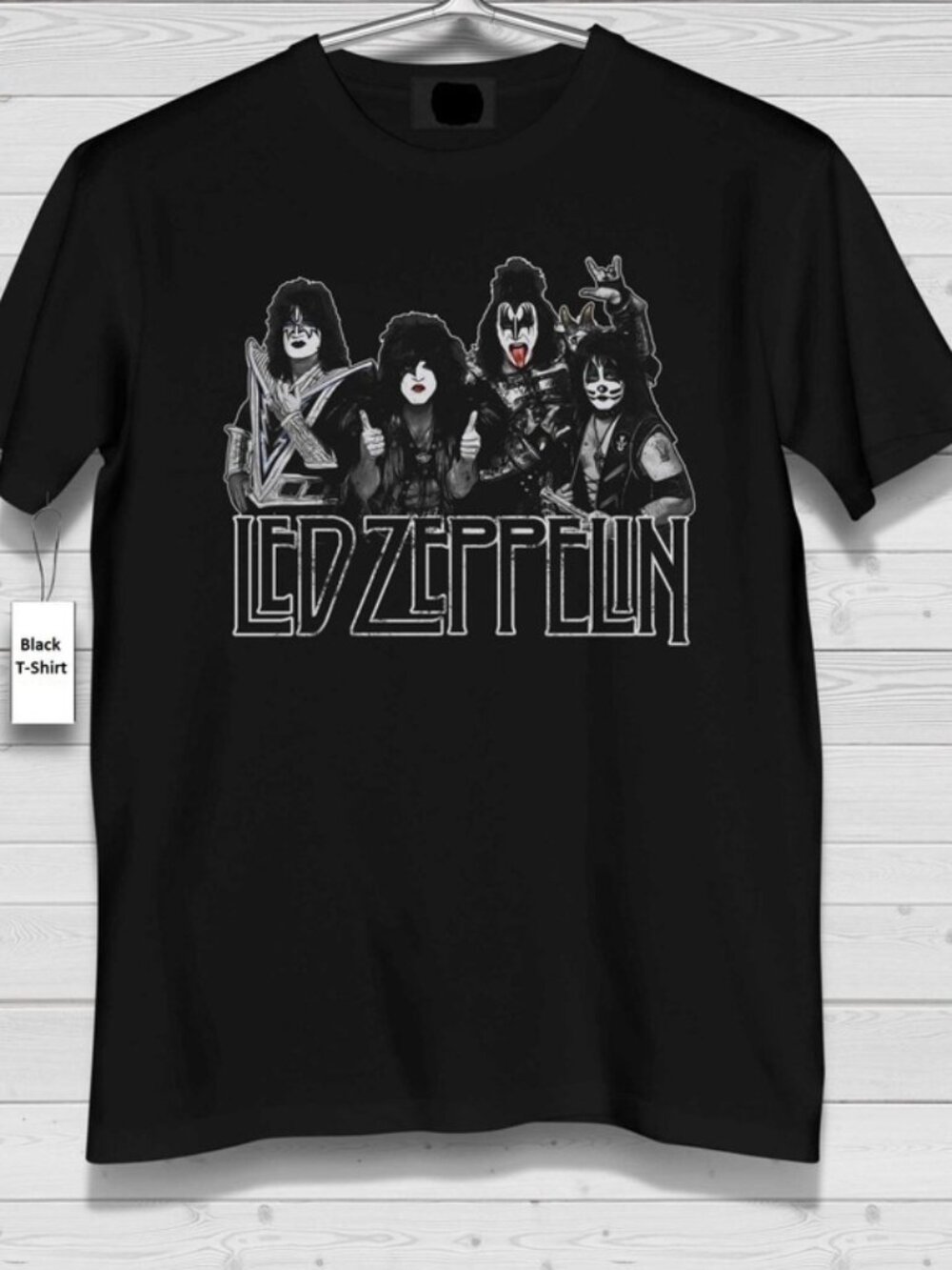 Led Zeppelin Kiss Zepplin Tour 2024 Mashup Unisex T-Shirt